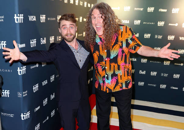 TORONTO%2C+ONTARIO+-+SEPTEMBER+08%3A+%28L-R%29+Daniel+Radcliffe+and+Weird+Al+Yankovic+attend+the+Weird%3A+The+Al+Yankovic+Story+Premiere+during+the+2022+Toronto+International+Film+Festival+at+Royal+Alexandra+Theatre+on+September+08%2C+2022+in+Toronto%2C+Ontario.+%28Photo+by+Leon+Bennett%2FGetty+Images%29