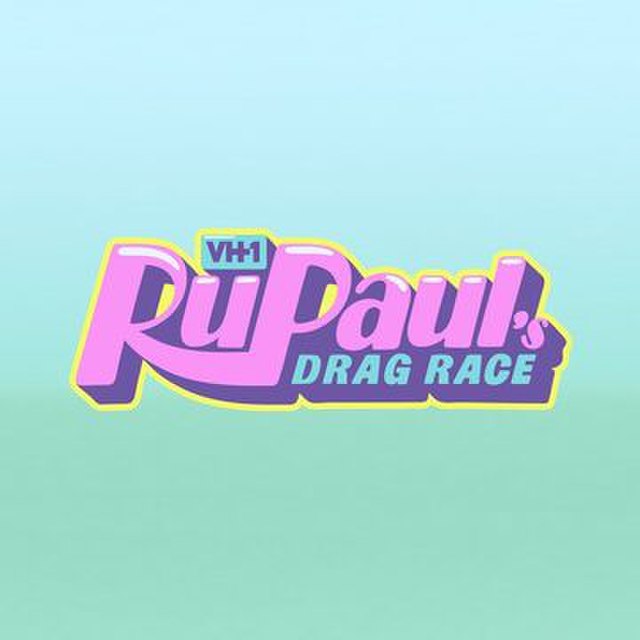 This is the logo for Rupauls Drag Race on VH1
