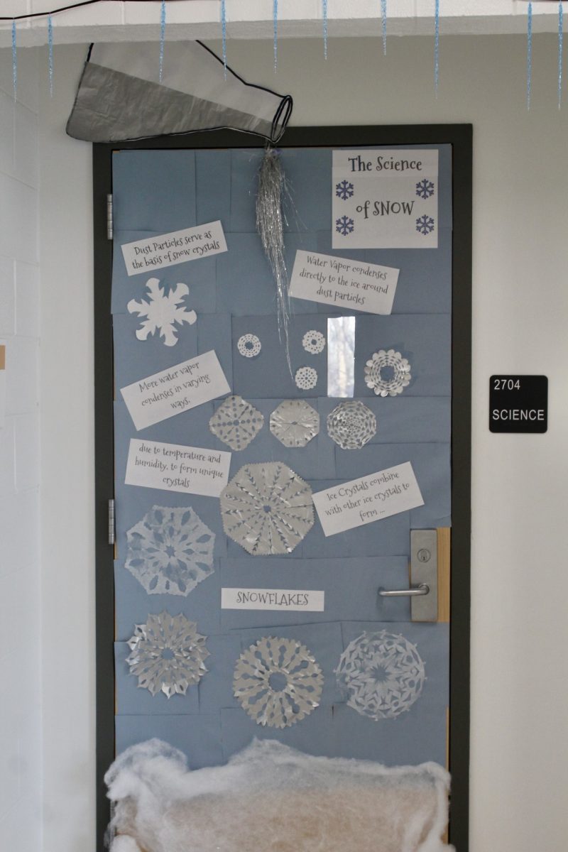 Teachers decorate their doors for the door decorating contest while spreading joy for the upcoming holidays.
