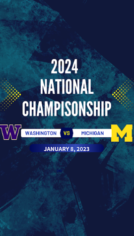 Washington and Michigan go up against each other, fighting to claim the title of national champions.