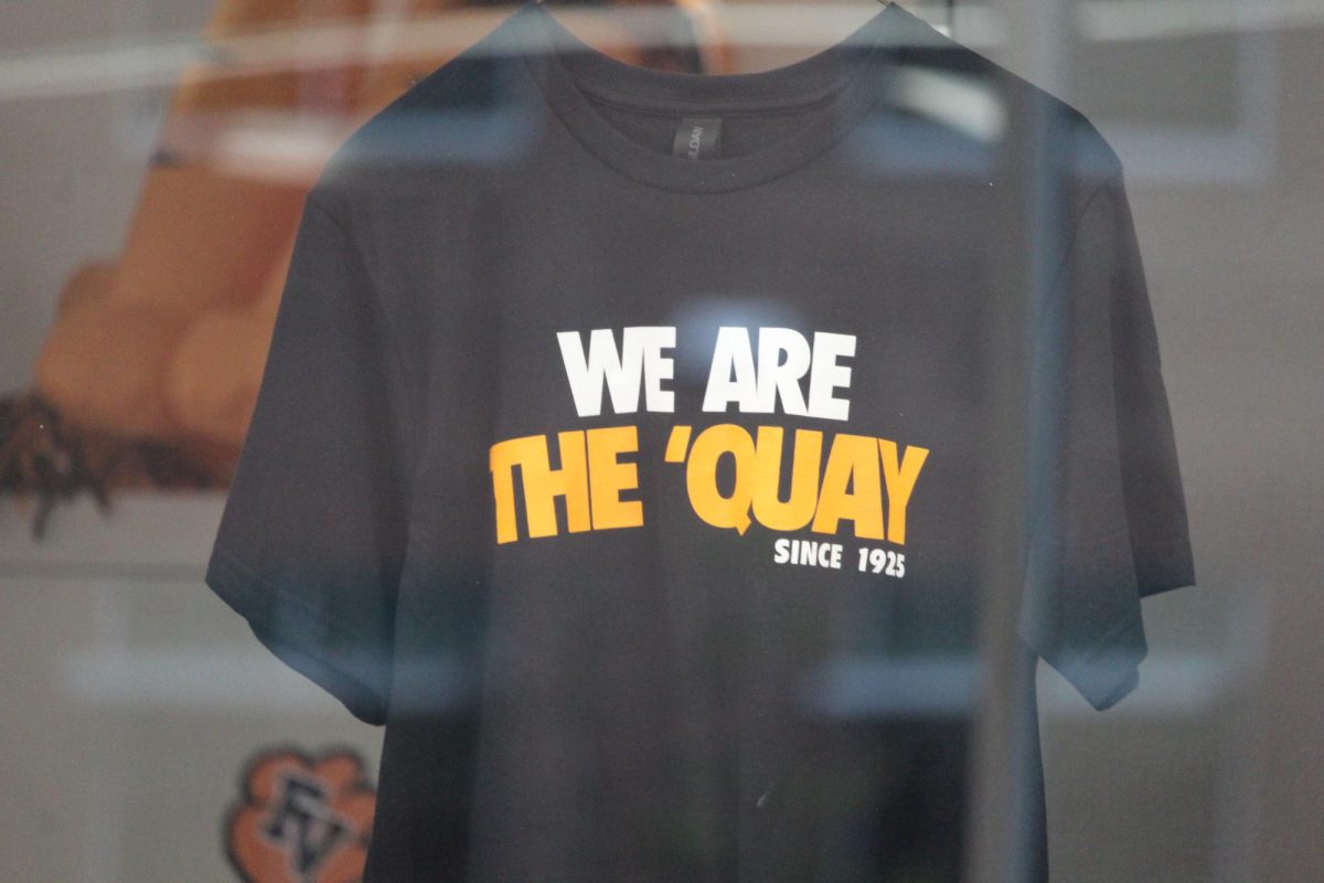 We are the quay since 1925 t-shirts are available for sale from the Fuquay-Varina High School school spirit store.