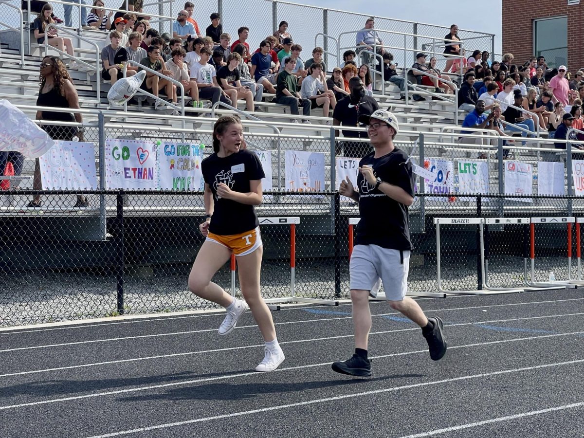 Students came out to support and cheer on the student athletes who participated in our Special Olympics. 