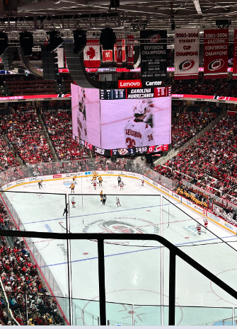 The Carolina Hurricanes and the Nashville Predators faced off at the newly named Lenovo Center.