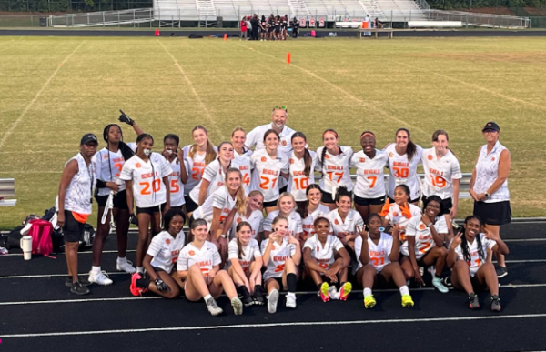 Womens varsity flag football team introduces their new season.