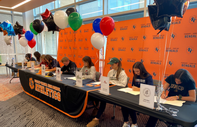 Nine seniors at FVHS officially committed to their respective future sports program for college.

