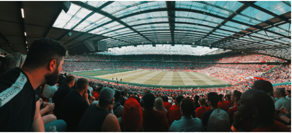 Fans fill Old Trafford during a Manchester United home game.