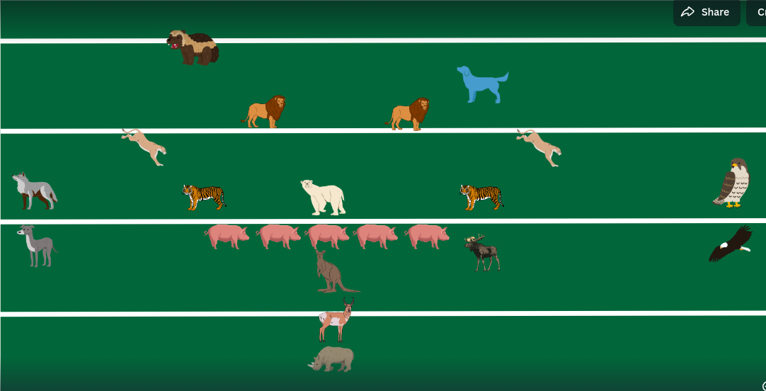 Positions in football require different skills that some animals have and would be a great addition to the team.