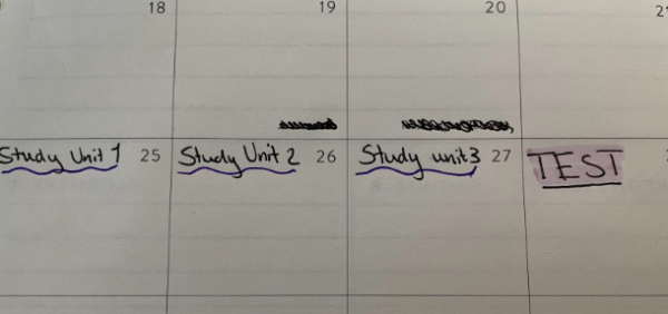 Many students benefit from spacing out study material over a certain amount of days before a test.