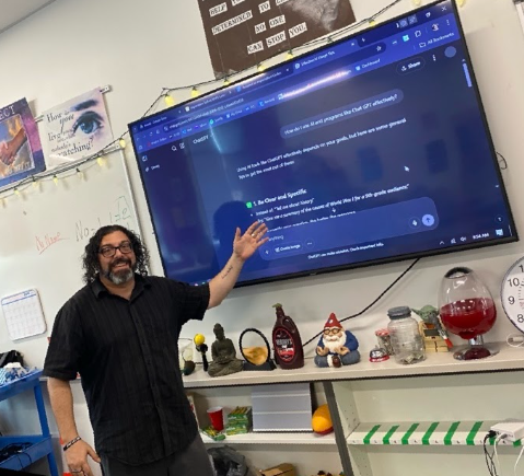 Halkuff shows students how to use AI effectively.