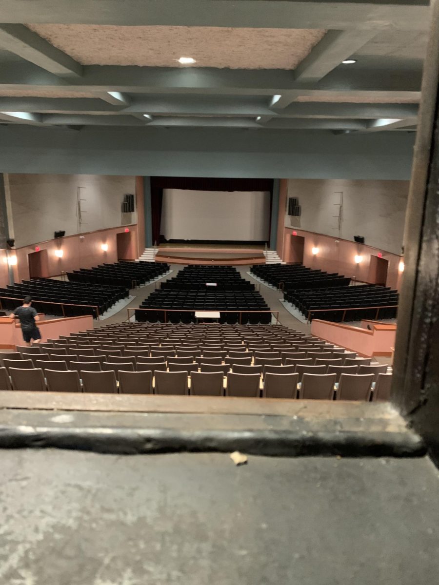 A movie theater sit empty near Oahu, Hawaii.

