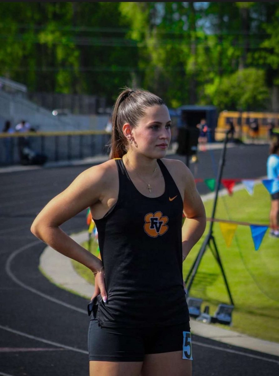 Senior Ella Hess moved with speed and determination during her events. 

