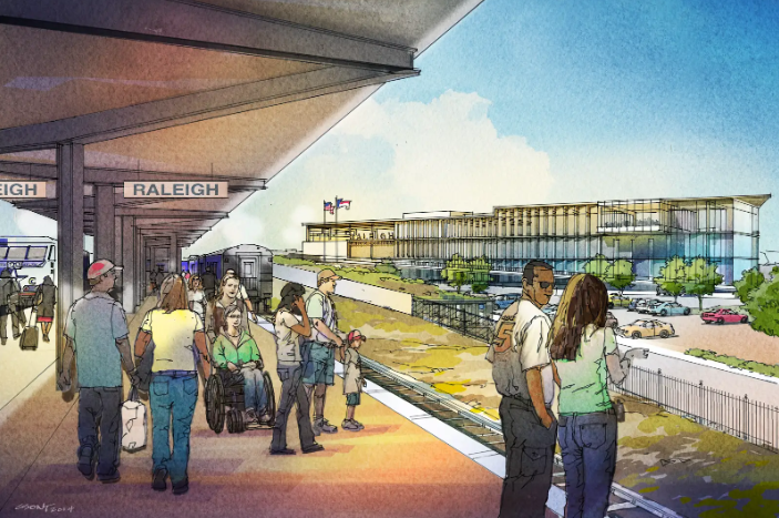 Apex is planning to build a new train station to give people better ways to travel.

