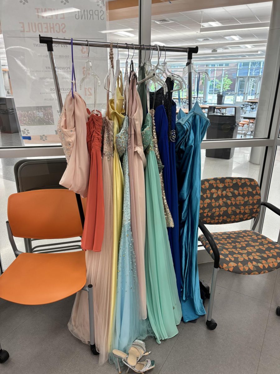 Assorted prom dresses that the FVHS prom closet offers.

