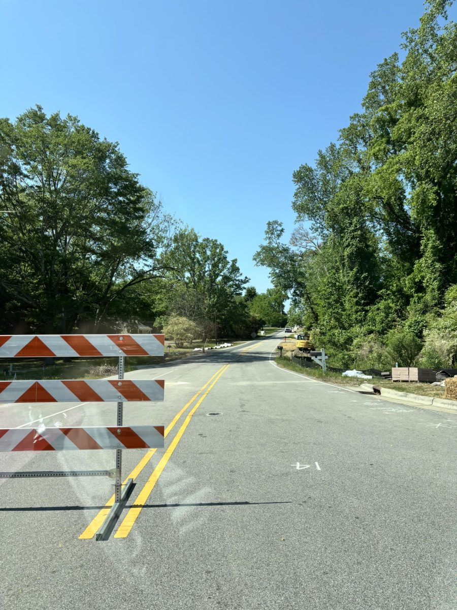 Randall Street is blocked off for construction, forcing drivers to find alternate routes and causing heavy traffic.
