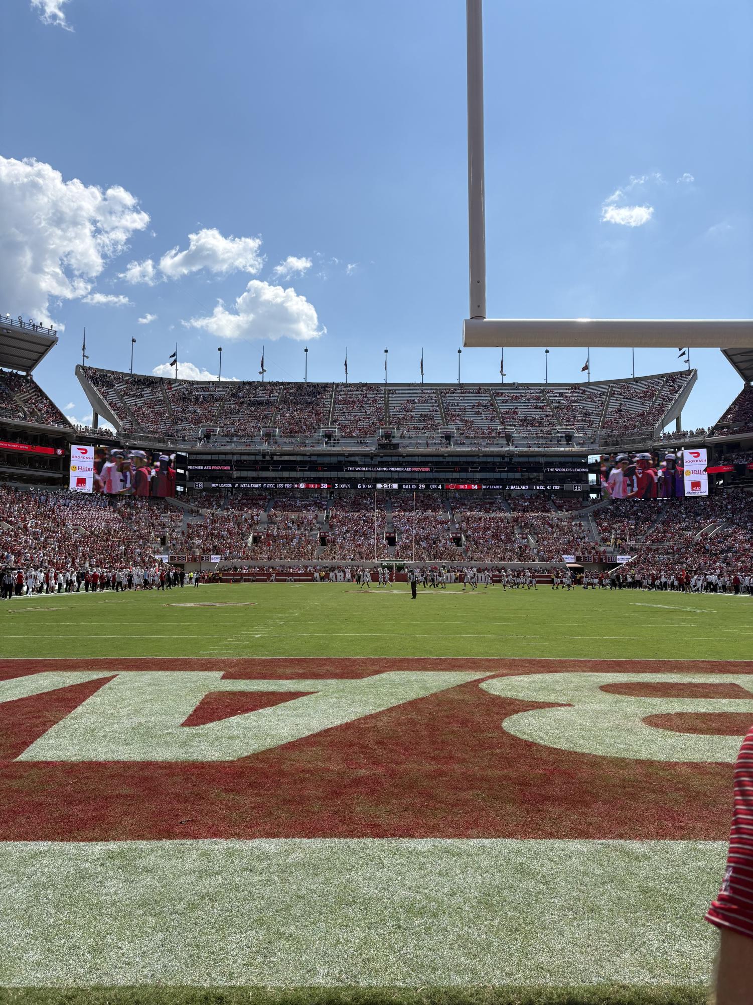 Saban Field at Bryant-Denny Stadium is home of 2-1 Alabama.