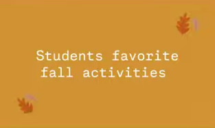 Brooke Ellis ask FVHS students about their favorite fall activities.