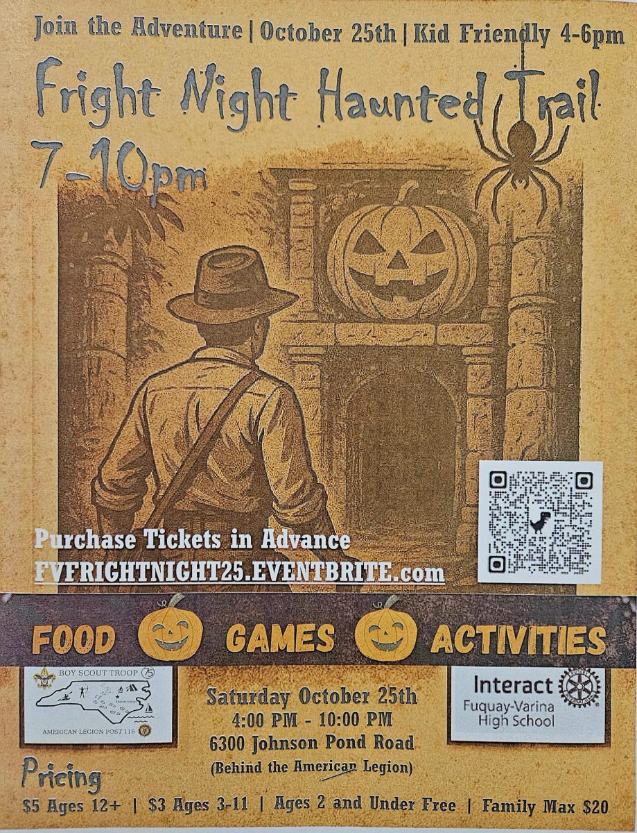 The Interact Club poster for the Fright Night event explains all the necessary information.