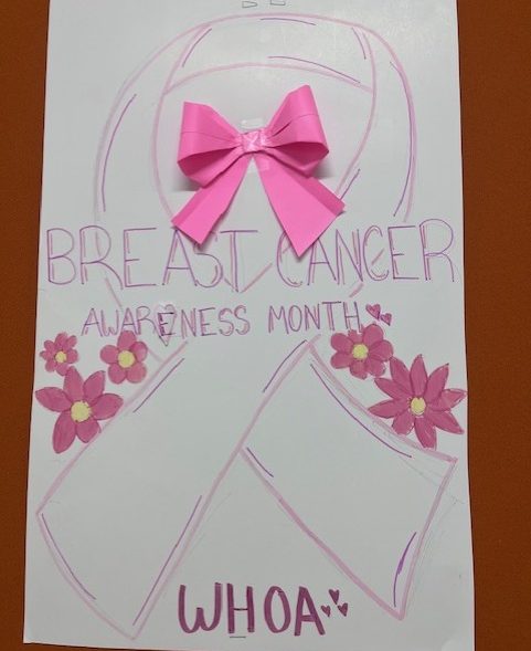 Poster made by WHOA for Breast Cancer Awareness Month