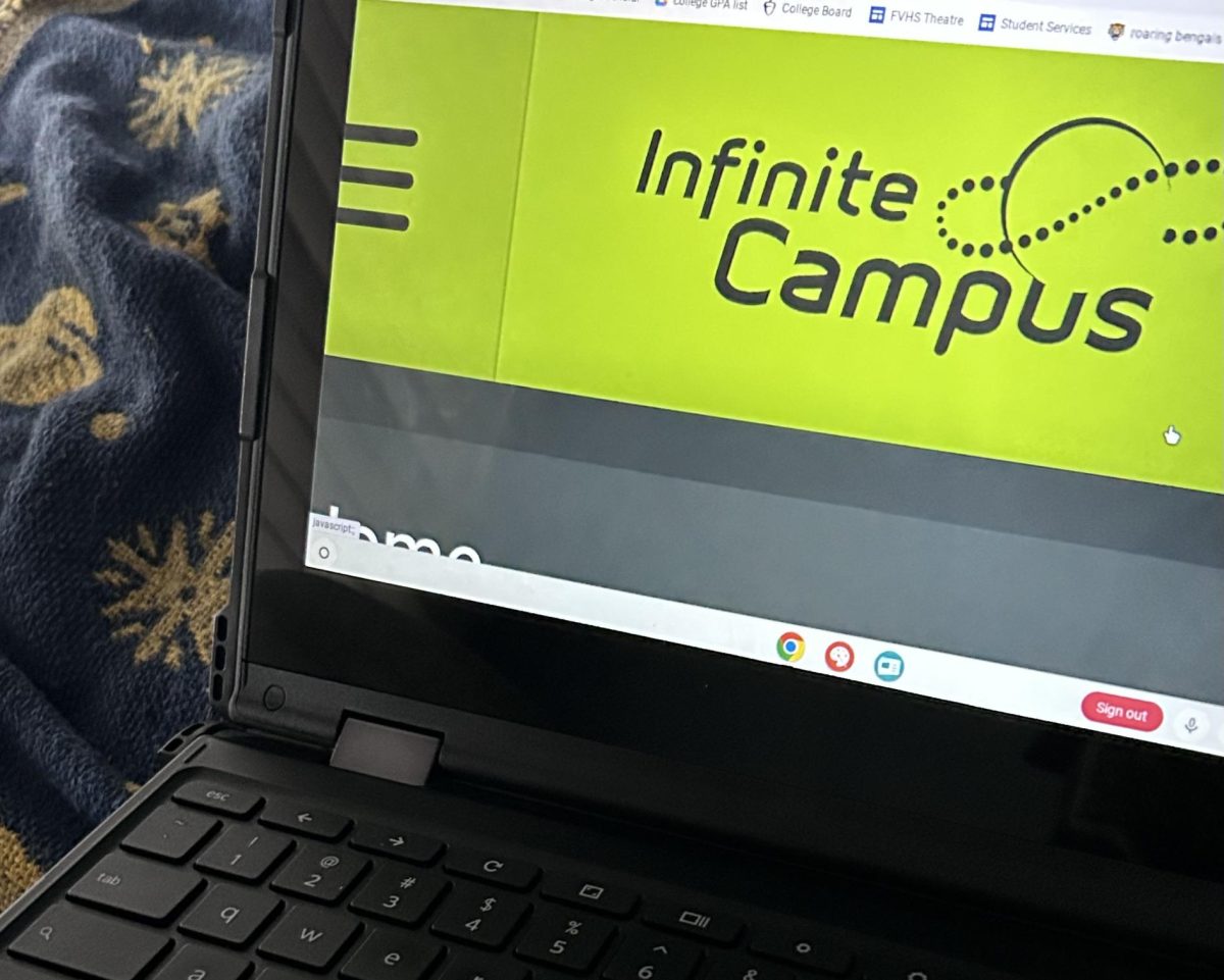 Infinite Campus displayed on a chromebook. 