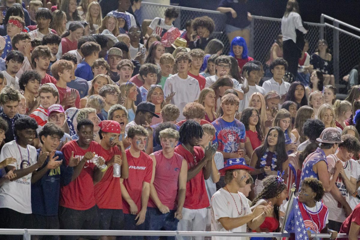 Student section showing school spirit during the FVHS vs. Willow game.
