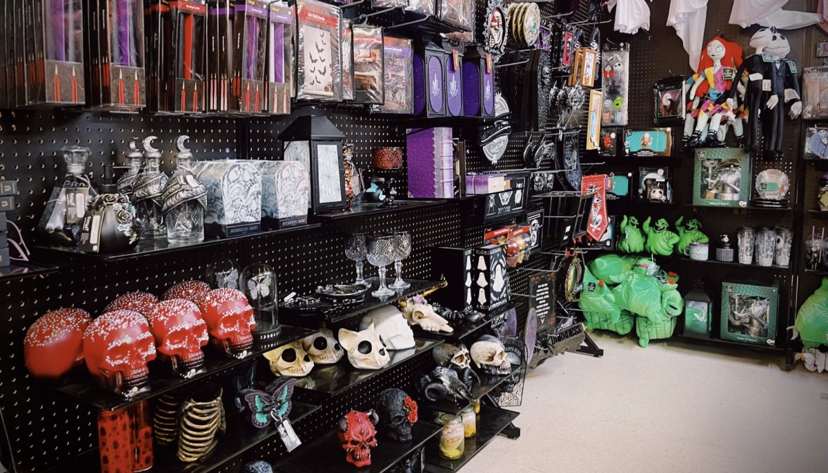 Spirit Halloween shows their Halloween decorations on display.