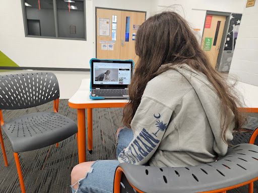 A teenager watches one of Salish Matter’s videos.