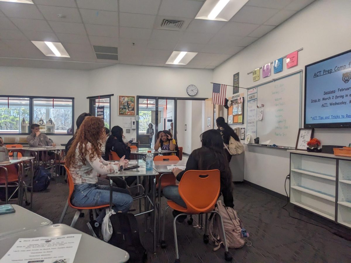 Students prepare for the math section of the ACT.