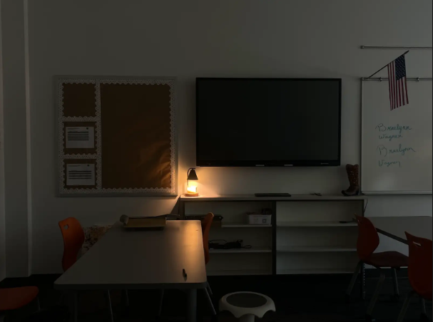 Classrooms look empty when students are remote learning at home. 