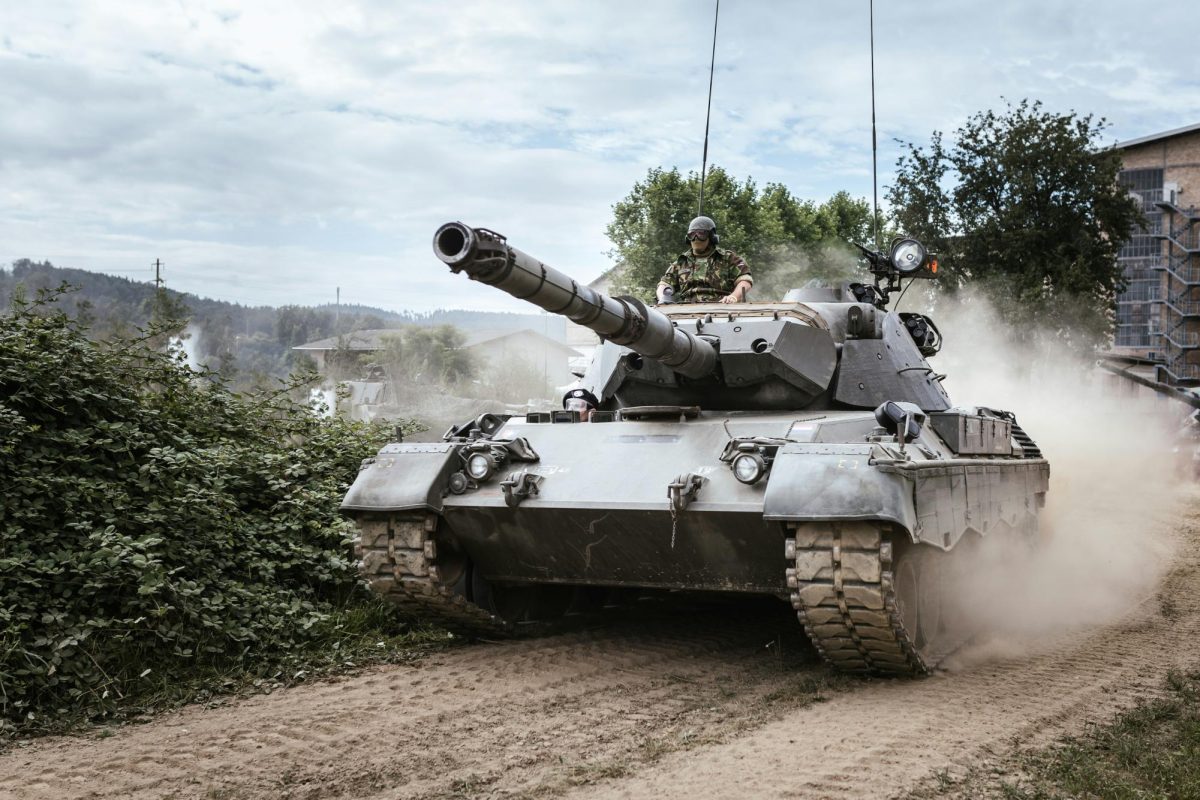 A tank used in battle and what would likely be used during war between the United States and Iran.
