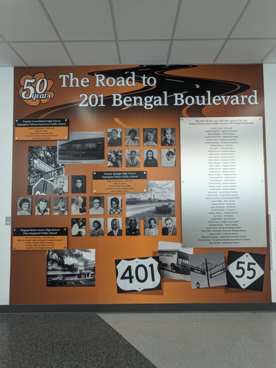 Walls of the school have been decorated with pictures of old students and teachers to celebrate 50 years.
