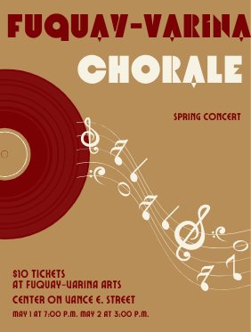 The chorale group hopes for many attendees at their spring concert.