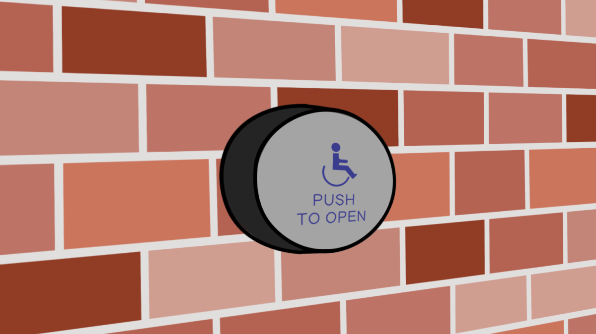 The button that automatically opens the door is used by many people as it just makes things easier. 