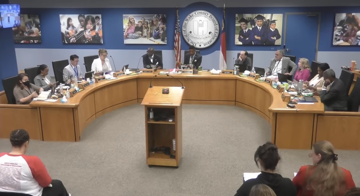 The Board of Education meets to discuss and interpret matters of the people. Photo courtesy of Wake County Schools

