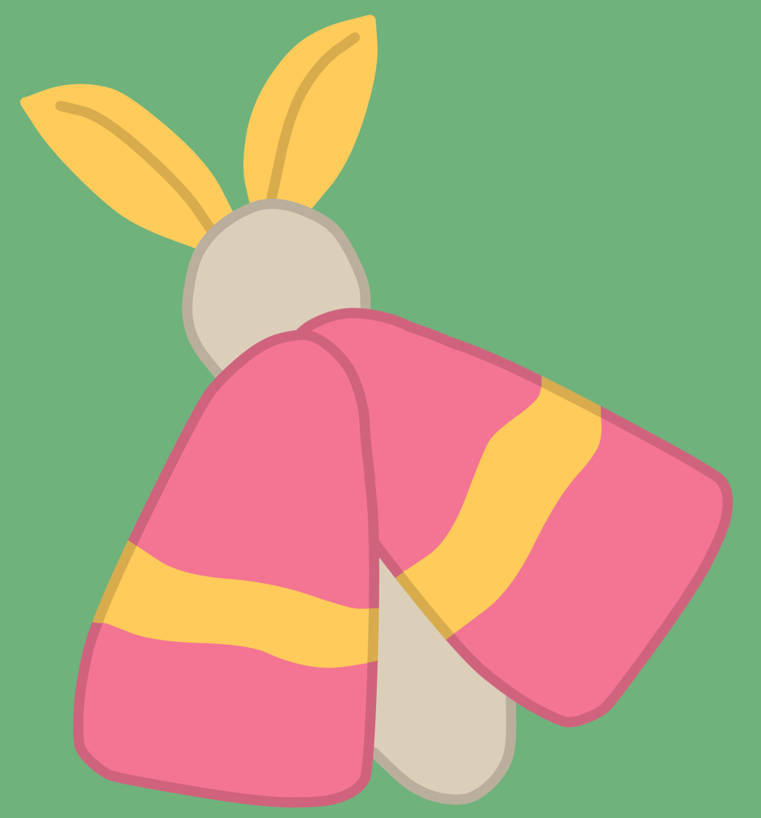 Rosy Maple Moths are colourful with their yellow and pink wings.