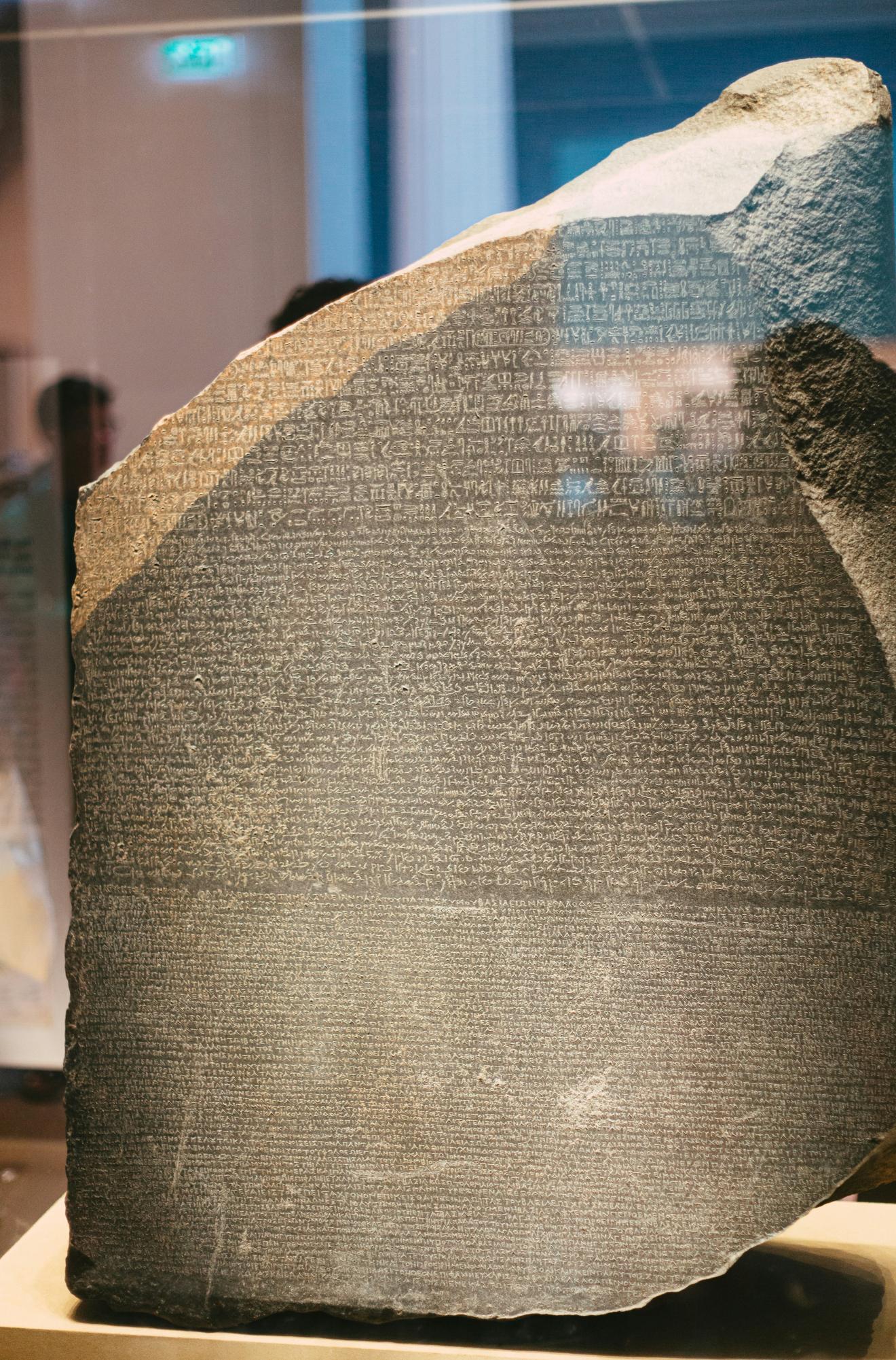 The Rosetta Stone is one of the most famous objects in the British Museum. While the Egyptian government has repeatedly asked for its return, the British Museum again argues that this was acquired legally. Matteo Vistocco/Unsplash.